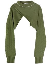 SONIA CARRASCO - Cable-Knit Cropped Sweater - Lyst