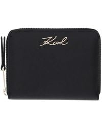 KARL LAGERFELD - Logo Zip Wallet - Lyst