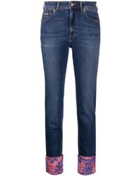 Versace Jeans Couture - Baroque-Cuff Skinny Jeans - Lyst