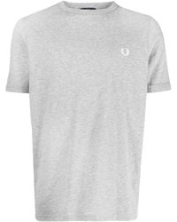 Fred Perry - Camiseta Ringer con logo bordado - Lyst