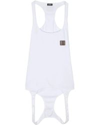 OLLY SHINDER - Logo-Patch Double-End Cotton Tank Top - Lyst