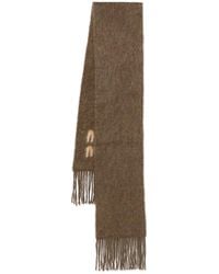 Miu Miu - Intarsia-Logo Scarf - Lyst