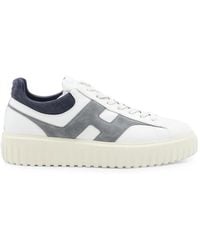 Hogan - H-Stripes Logo-Patch Panelled Sneakers - Lyst