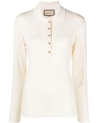 Gucci - Rib-stitch Cashmere Polo Jumper - Lyst