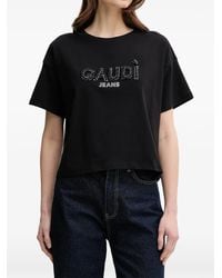 GAUDI - Rhinestones Embellished T-Shirt - Lyst