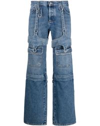 Off-White c/o Virgil Abloh - Cargo Zip Straight-leg Jeans - Lyst