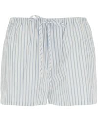 DUNST - Striped Drawstring Shorts - Lyst