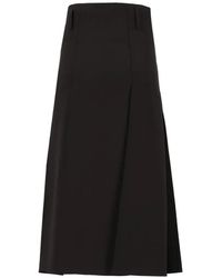 Al Duca d'Aosta - Pleated Crepe Midi Skirt - Lyst