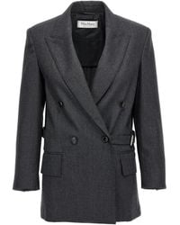 Max Mara - Peak-Lapel Double-Breasted Blazer - Lyst