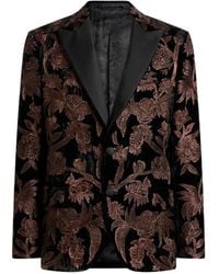 Etro - Single-Breasted Silk-Blend Jacket With Beads And Floral Paisley Embroidery - Lyst