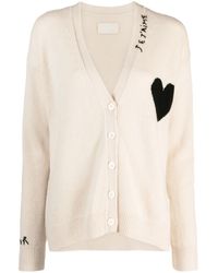 Zadig & Voltaire - Mirka Heart-Embroidered Cashmere Cardigan - Lyst