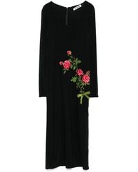 Vivetta - Floral-Embroidered Midi Dress - Lyst