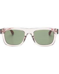 Gucci - Stripe Rectangle-Frame Sunglasses - Lyst