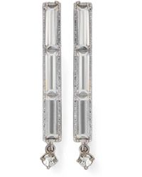 Jil Sander - Boucles D'Oreilles À Ornements De Cristaux Fabriquées À La Main - Lyst