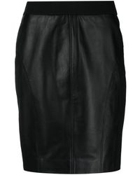 Pinko - Zip-fastening Leather Skirt - Lyst