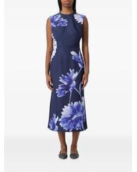 Erdem - Floral-Print Sleeveless Midi Dress - Lyst