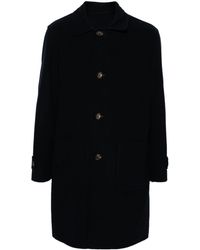 Eleventy - Single-Breasted Reversible Wool Coat - Lyst