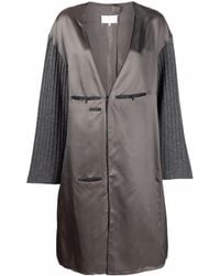 Maison Margiela - Contrasting-sleeves V-neck Dress - Lyst