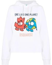 DSquared² - Hoodie Mit Grafischem Print - Lyst