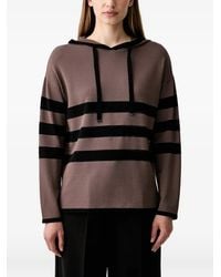 Joseph Ribkoff - Rhinestone-Embellished Striped Hoodie - Lyst