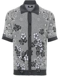 Amiri - Floral-Jacquard Knitted Shirt - Lyst