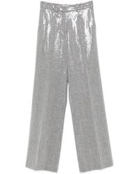ERMANNO FIRENZE - Pantalon À Motif Pied-De-Poule Et Ornements De Sequins - Lyst
