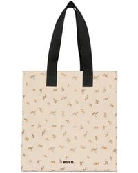 MSGM - Tote Bag Mit Floralem Muster - Lyst