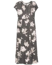 Marc O' Polo - Floral-Print Side-Slit Midi Dress - Lyst