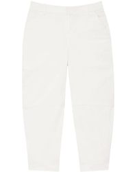 Another Tomorrow - Tapered-Leg Organic-Cotton Trousers - Lyst