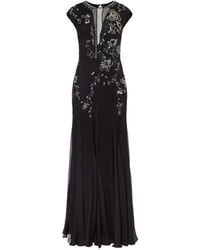Temperley London - Lilly Bead-Embellished Floral Gown - Lyst