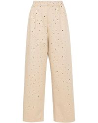 GIUSEPPE DI MORABITO - Rhinestone-Embellishment Straight Trousers - Lyst