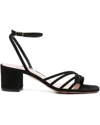 Aquazzura - 50Mm Latour Ankle-Strap Block-Heel Sandals - Lyst