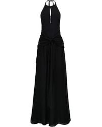 Azeeza - Avya Halter-neck Tie-front Maxi Dress - Lyst
