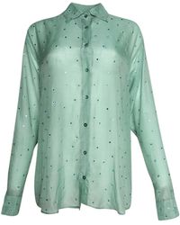 Oséree - Gems Crystal-Embellished Long-Sleeve Shirt - Lyst