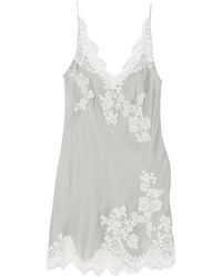 Carine Gilson - Lace-Detail V-Neck Slip - Lyst