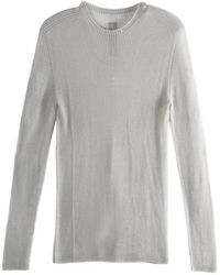 Rick Owens - Ribbed-Knit Semi-Sheer T-Shirt - Lyst