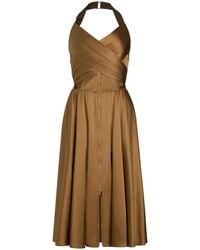 Patou - Robe Mi-Longue En Satin À Dos-Nu - Lyst