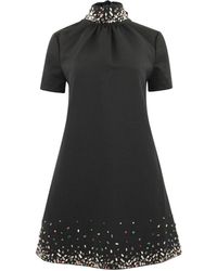 STAUD - Ilana Crystal-embellished Mini Dress - Lyst