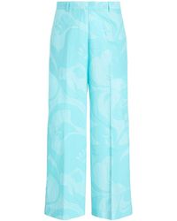 Etro - Printed Cropped Trousers - Lyst