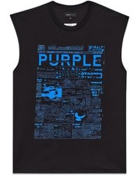 Purple Brand - Trägershirt mit grafischem Print - Lyst