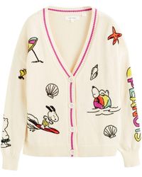 Chinti & Parker - Cardigan Snoopy Summer en maille intarsia - Lyst