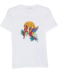 Liu Jo - T-Shirt With Print And Appliqués - Lyst