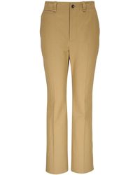 Saint Laurent - Straight-Leg Cotton Trousers - Lyst