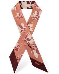 Furla - Metropolis Floral-Print Silk Scarf - Lyst