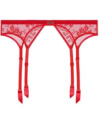 Aubade - Rules Of Attraction Embroidered Suspender Belt - Lyst