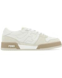Fendi - Match Leather Sneakers - Lyst