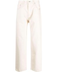 Ma'ry'ya - Seam-detail Low-rise Cotton Wide-leg Jeans - Lyst