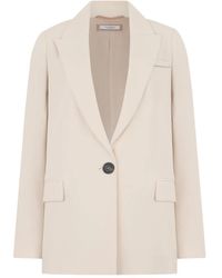 Peserico - Button Single-Breasted Blazer - Lyst