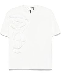 Nissa - T-Shirt mit Blumenapplikation - Lyst