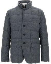 Fay - Quilted Double-Breasted Jacket - Lyst